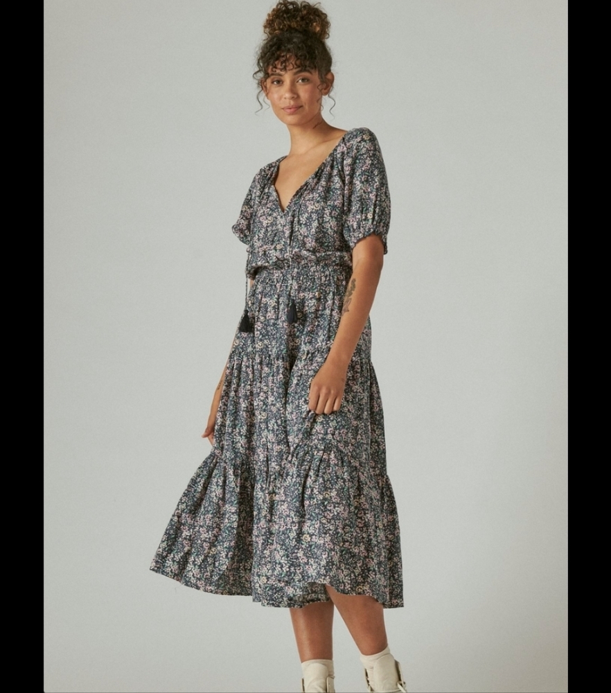 Lucky Brand Smocked Waist Maxi
